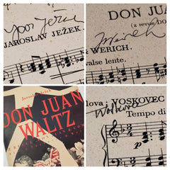 VOSKOVEC & WERICH, JAROSLAV JEŽEK: DON JUAN WALTZ. - 1931. Podpisy Ježek, Voskovec, Werich.