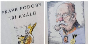 UZELAC; MILIVOJ. PRAVÉ PODOBY TŘÍ KRÁLŮ. - 1918. Karikatury.