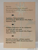 ÚLUV - LIDOVÁ UMĚLECKÁ VÝROBA 1963. Národní třída, 36. / katalog + plakát.