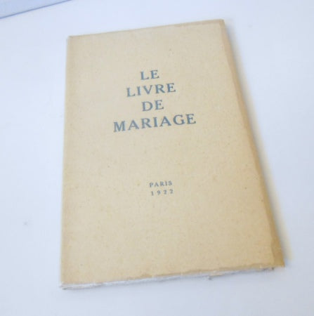 Šíma - LE LIVRE DE MARIAGE. 1922.
