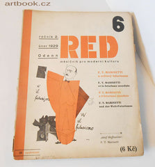 RED. Měsíčník pro moderní kulturu. Roč. 2., č. 6., ůnor 1929. - Marinetti, Futurismus.