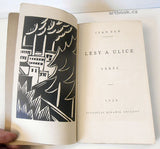 Teige - SUK; IVAN: LESY A ULICE. / 1920. 3 original linocuts by Karel Teige.