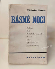 NEZVAL; VÍTĚZSLAV: BÁSNĚ NOCI. - podzim, 1930. 2. vyd.