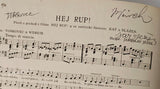 Štyrský - JEŽEK; JAROSLAV: HEJ RUP. - 1934. Podpisy Ježek, Voskovec a Werich.