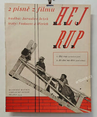 Štyrský - JEŽEK; JAROSLAV: HEJ RUP. - 1934. Podpisy Ježek, Voskovec a Werich.