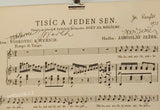 Toyen - JEŽEK; JAROSLAV: TISÍC A JEDEN SEN. - 1933. Podpisy Ježek, Voskovec a Werich.