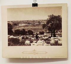 PALÄSTINA. Jerusalem vom Oelberg. 160x210 / ALOIS BEER (kol. 1890).