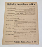 VOSKOVEC & WERICH, JAROSLAV JEŽEK: DON JUAN WALTZ. - 1931. Podpisy Ježek, Voskovec, Werich.