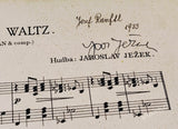 VOSKOVEC & WERICH, JAROSLAV JEŽEK: DON JUAN WALTZ. - 1931. Podpisy Ježek, Voskovec, Werich.