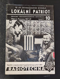 Voskovec a Werich - LOKÁLNÍ PATRIOT. 1937. Roč. X. č. 10., noviny Osvobozeného divadla.