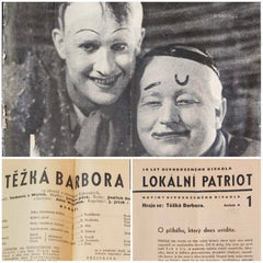 Voskovec a Werich - LOKÁLNÍ PATRIOT. 1937. Roč. X. č. 1., noviny Osvobozeného divadla.