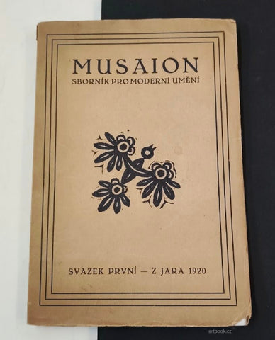 MUSAION. Sborník pro moderní umění. Sv. I. - 1920. Obálka a titulní list (linoryty) JOSEF ČAPEK.