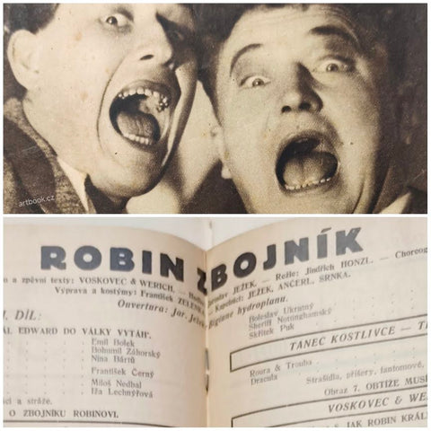 VOSKOVEC A WERICH: ROBIN ZBOJNÍK. - divadelní program, 1932.