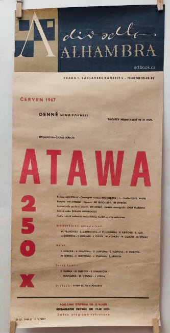 ATAWA. Egon Donát (Miloš Forman, Jan Roháč). DIVADLO ALHAMBRA, červen 1967..