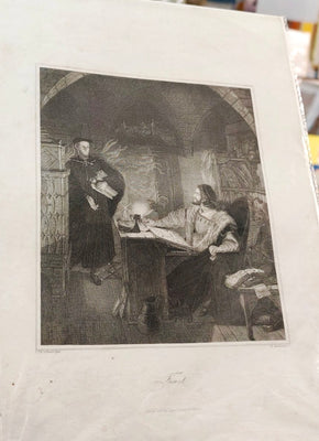 FAUST (and Mephistopheles) - rytina, ca. 1839.