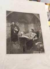 FAUST (and Mephistopheles) - rytina, ca. 1839.