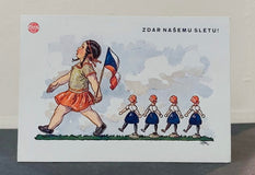 Marie Fischerová-Kvěchová. X. všesokolský slet, červenec 1938.