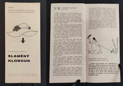 Jiří Voskovec a Jan Werich: Slaměný klobouk. Divadelní program. - 1978.
