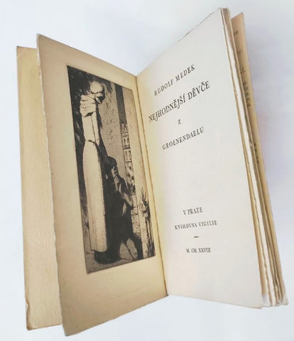 MEDEK; RUDOLF: NEJHODNĚJŠÍ DĚVČE Z GROENENDAELU. - 1928.  Orig. lept CYRIL BOUDA.