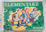 Slabikář - ELEMENTARZ. Marian Falski, il. Tadeusz Gronowski. 1955.