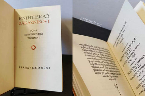 DYRYNK; KAREL: KNIHTISKAŘ ZÁKAZNÍKOVI. Písmo VOJTĚCH PREISSIG. - 1936.