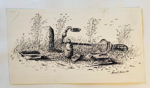TOMÁŠ BÍM. Kresba tuší, sign, dat. - 1980.
