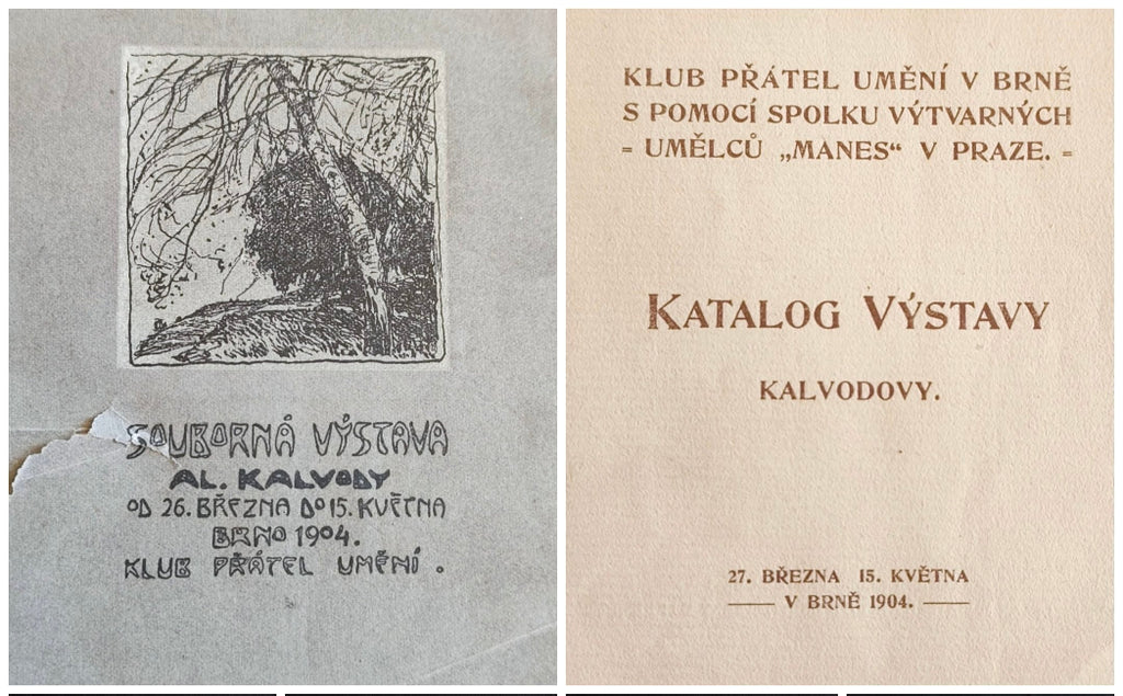Souborná výstava Al. Kalvody od 26. března do 15. května. Brno 1904. Klub přátel umění.