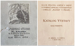 Souborná výstava Al. Kalvody od 26. března do 15. května. Brno 1904. Klub přátel umění.