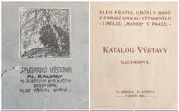 Souborná výstava Al. Kalvody od 26. března do 15. května. Brno 1904. Klub přátel umění.