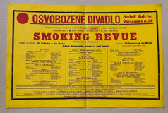 VOSKOVEC &amp; WERICH: SMOKING REVUE. Osvobozené divadlo. Václavské n. 28, hotel Adrie. (od 1. září 1928).