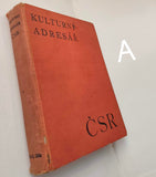 DOLENSKÝ; ANTONÍN: KULTURNÍ ADRESÁŘ ČSR. - 1934.