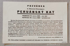G. RIBEMONT DESSAIGNES: PERUÁNSKÝ KAT. / OSVOBOZENÉ DIVADLO. 19. a 20. února 1929.