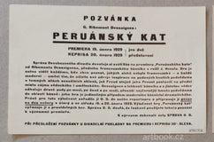 G. RIBEMONT DESSAIGNES: PERUÁNSKÝ KAT. / OSVOBOZENÉ DIVADLO. 19. a 20. února 1929.
