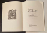 François Villon. 8 dřevorytů Zdeněk Mézl. - 1986.