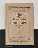 Antonín Dvořák - ČESKÁ FILHARMONIE. Program I. koncertu 4. ledna 1896. / Karel Knitl.
