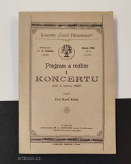 Antonín Dvořák - ČESKÁ FILHARMONIE. Program I. koncertu 4. ledna 1896. / Karel Knitl.