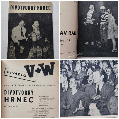 VOSKOVEC A WERICH: DIVOTVORNÝ HRNEC. - divadelní program, 1948.