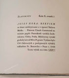 Mašek, 3 sign. mědirytiny - HORA, JOSEF: REKVIEM. 1940. Podpis Josefa Hory.