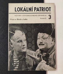 Voskovec a Werich - LOKÁLNÍ PATRIOT. 1936; roč. II. číslo 3. Noviny Osvobozeného divadla.
