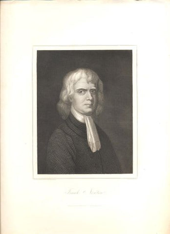 ISAAK NEWTON - ocelorytina, ca. 1857.