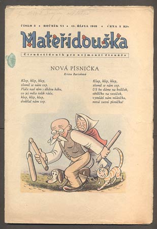 MATEŘÍDOUŠKA. Čtrnáctideník pro nejmenší čtenáře. - Ročník VI., č. 3. 1949.