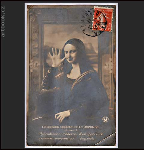 LE DERNIER SOURIRE DE LA JOCONDE. („Poslední úsměv Mony Lisy“) - 1911.