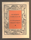 HUDEBNÍ ALMANACH. ULTRAPHON, TELEFUNKEN. (1938)