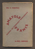 SOBOTKA, V.: ANATOLE FRANCE, MUDRC ZE ZAHRADY EPIKUROVY. - 1928.