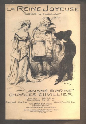 ANDRÉ BARDE; CHARLES CUVILLIER: LA REINE JOYEUSE - VALSE LENTE. - 1913.