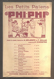WILLEMETZ A.; SOLLAR F.; CHRISTINE H.: PHI-PHI - CHANSON DES PETITS PAIENS. - 1918.