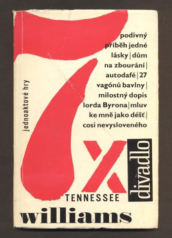 TENNESSEE, WILLIAMS:  JEDNOAKTOVÉ HRY. - 1966. Edice Divadlo.