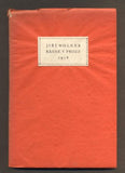 WOLKER, JIŘÍ: BÁSNĚ V PRÓZE 1918. - 1929.