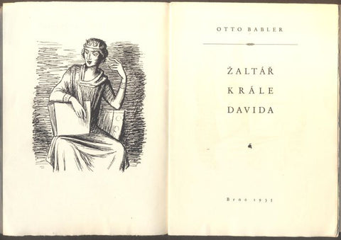 BABLER, OTTO: ŽALTÁŘ KRÁLE DAVIDA. - 1935.