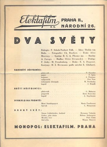 DVA SVĚTY. - 1930.